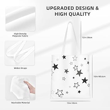 Amazon | [ZXHNB] トートバック 白 白系 星 星柄 グラデーション